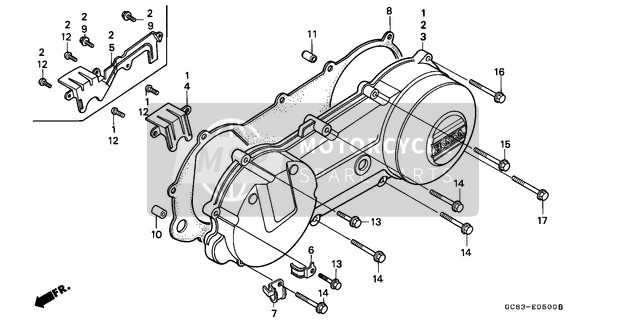 Honda NH80MD 1989 Linke Seitliche Abdeckung für ein 1989 Honda NH80MD